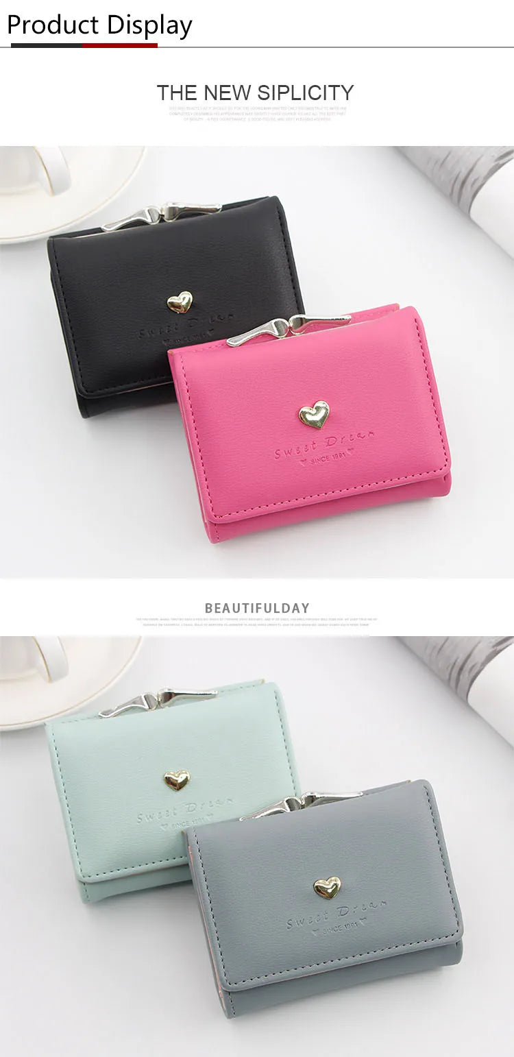 New Mini Short Women’s Wallet – High-Quality Luxury Coin Pocket, Card & Photo Holder, Cute Purse for Girls