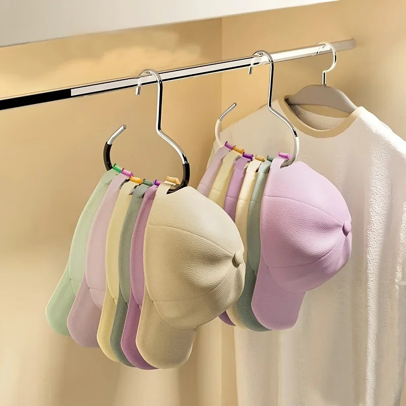5PCS Manganese Steel Round Hooks — Strong Multi-Purpose Hangers for Hats, Ties, Scarves & Bags