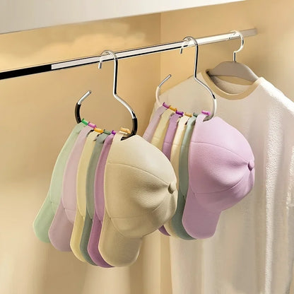 5PCS Manganese Steel Round Hooks — Strong Multi-Purpose Hangers for Hats, Ties, Scarves & Bags