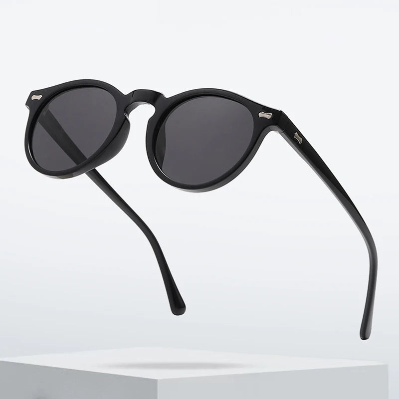 Retro Round Polarized Sunglasses – Vintage Fashion Shades for Men & Women, Driving Eyeglasses