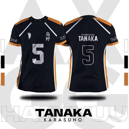 Haikyuu Anime Cosplay Jersey - Fukurodani and Hinata Short-Sleeve T-Shirt for Men and Children