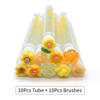 10/50PCS Reusable Eyelash & Eyebrow Brush Tubes — Replaceable Dust-Proof Wands Storage & Makeup Tool