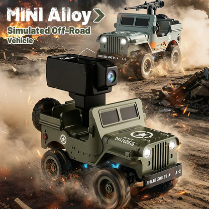 JJRC 1/64 RC Jeep Willys - 2.4G 4WD Military Off-Road Crawler Toy for Kids & Collectors