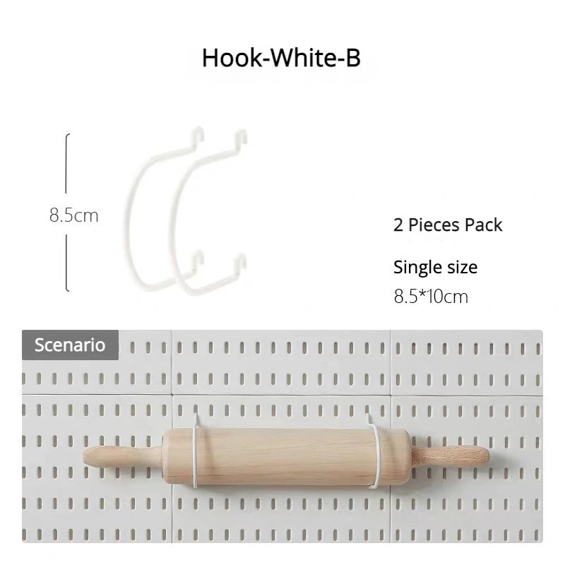 DIY Pegboard Hanging Shelf & Hooks – Wall Organizer for Garage, Kitchen & Room, No-Drill Storage Solution