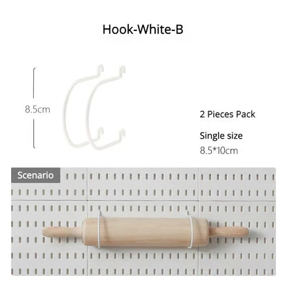 DIY Pegboard Hanging Shelf & Hooks – Wall Organizer for Garage, Kitchen & Room, No-Drill Storage Solution