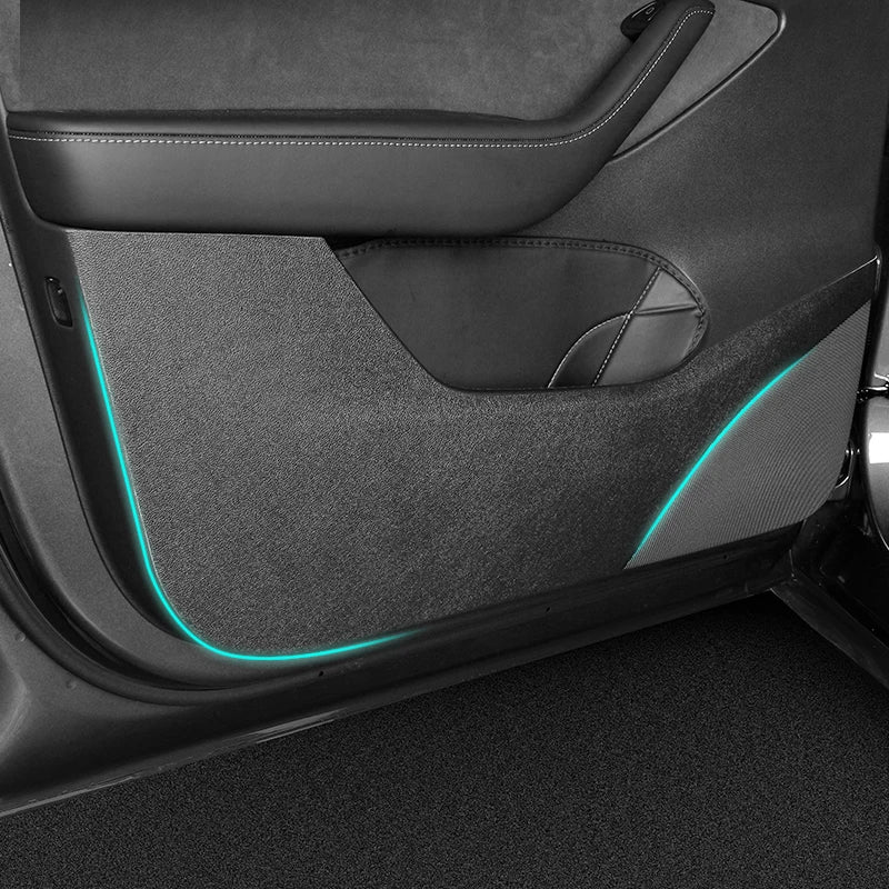 Tesla Model 3/Y Car Door Anti-Kick Pad – Protective Door Panel Mat, Anti-Stepping & Anti-Dirt Accessory