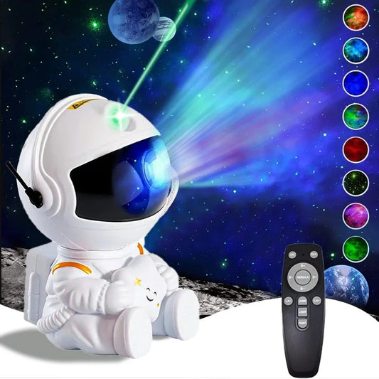 Astronaut Star Projector Galaxy Night Light - LED Starry Nebula Ceiling Lamp for Bedroom - Space Themed Home Decor, Ideal Kids Gift