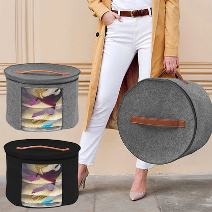Felt Holder Bag - Large Capacity Storage Box for Household Goods, Sundries, Hats, Clothes, and Travel Essentials