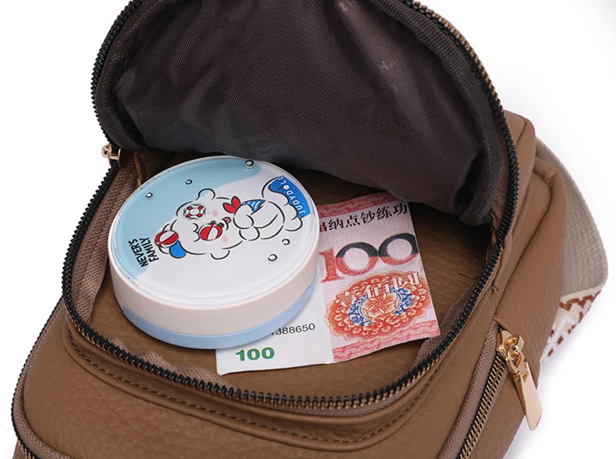 2024 New Women's PU Leather Chest Bag – Fashion Crossbody Shoulder Bag, High-Quality Casual Sac à Main