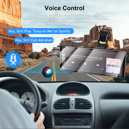 XGODY 11.3" 4K Dash Cam - Wireless CarPlay, Android Auto, GPS, WiFi Navigation, Rearview Camera for Car DVR Dashboard Video