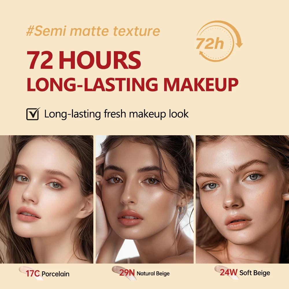 Sunscreen Cushion Foundation – Full Coverage, Waterproof & Long-Lasting Concealer Makeup