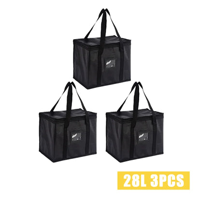 70L Large Capacity Insulated Cooler Bag – Thermal Foil Lunch & Food Storage Tote, Portable Zip Picnic & Camping Bag for Hot & Cold Retention