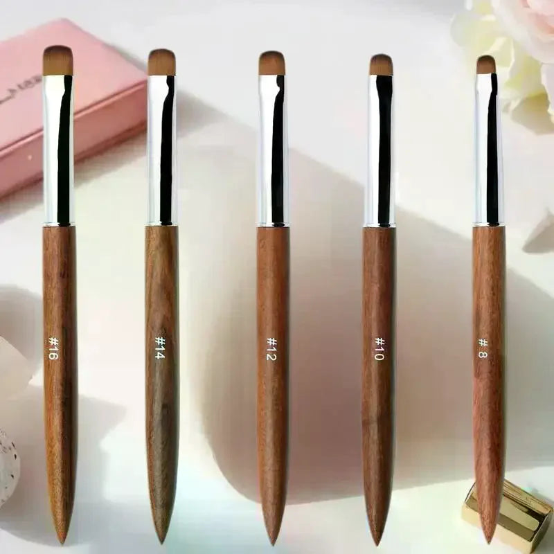 French Nail Art Drawing Brush - Versatile Flower Design Manicure Pen with Sandalwood Handle for Nail Art & Detailing