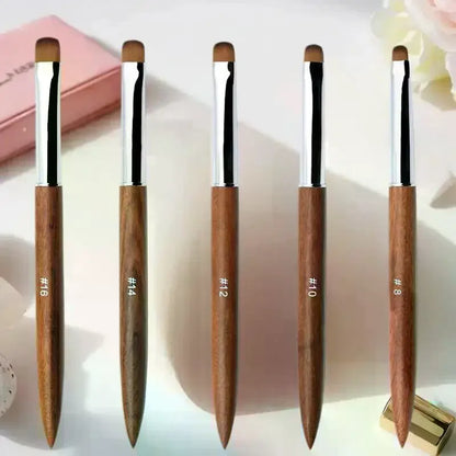 French Nail Art Drawing Brush - Versatile Flower Design Manicure Pen with Sandalwood Handle for Nail Art & Detailing