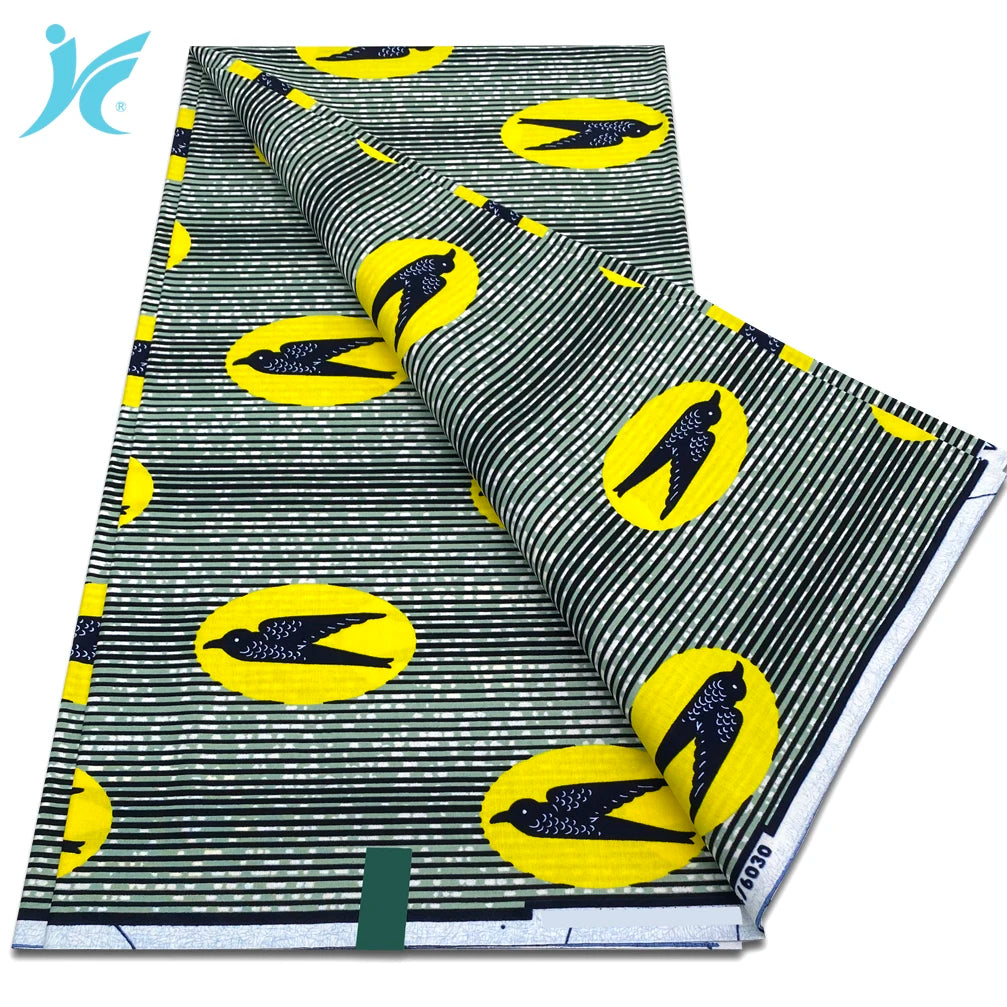 Classic African Wax Fabric - 100% Cotton Soft Ankara Pagne for Women's Dresses