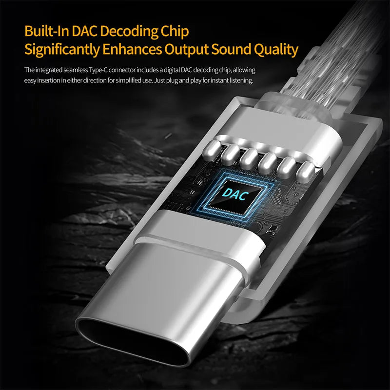 KZ OFC Silver-Plated Earphone Upgrade Cable - Type-C 2PIN Replacement Cable with Optional Microphone