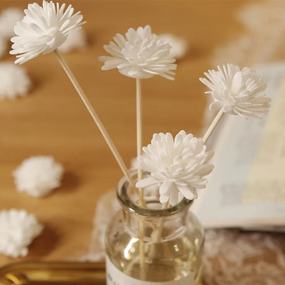6PCS/9PCS Artificial Flower Rattan Reed Diffuser Sticks – Floral Aroma Refill for DIY Fragrance