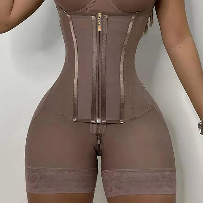 Women’s High Compression Full Body Shapewear – Tummy Control Waist Trainer Girdle Slimming Bodysuit