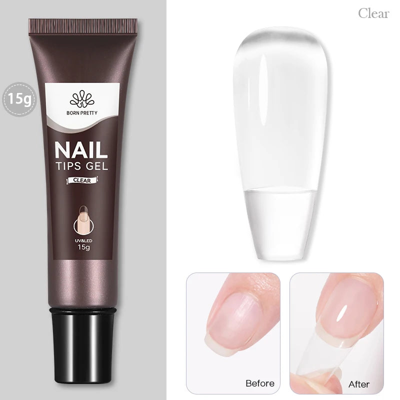 BORN PRETTY 30ML Nail Rhinestone Glue - Gel Adhesive for 3D Nail Charms, Bling Gems & Nail Decoration Supplies