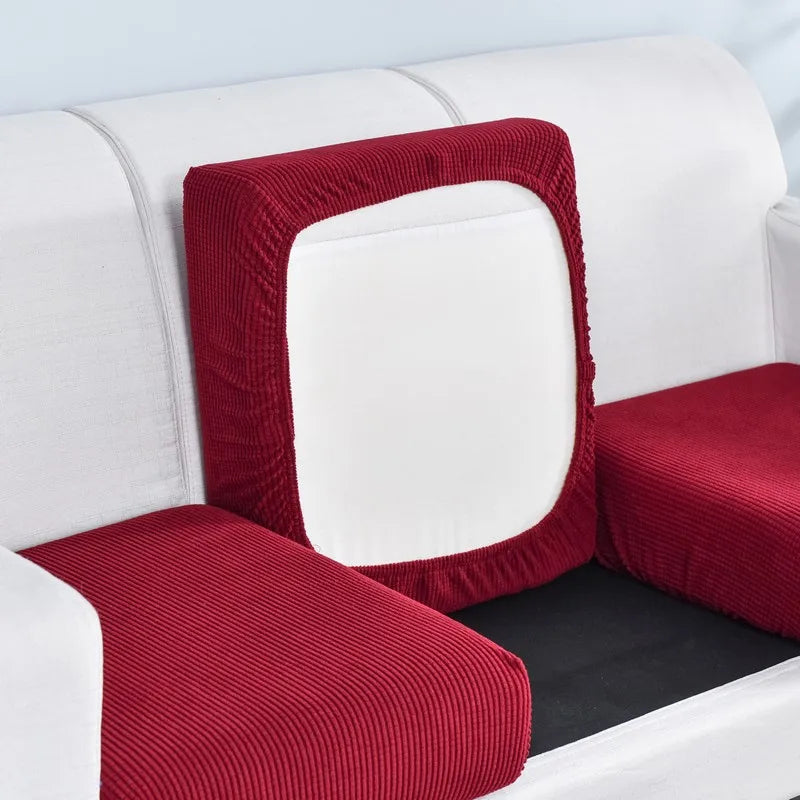 Polar Fleece Sofa Cushion Cover - Elastic Furniture Protector Slipcover for Living Room Sofa Chair Pet Kids Mat 10 Sizes