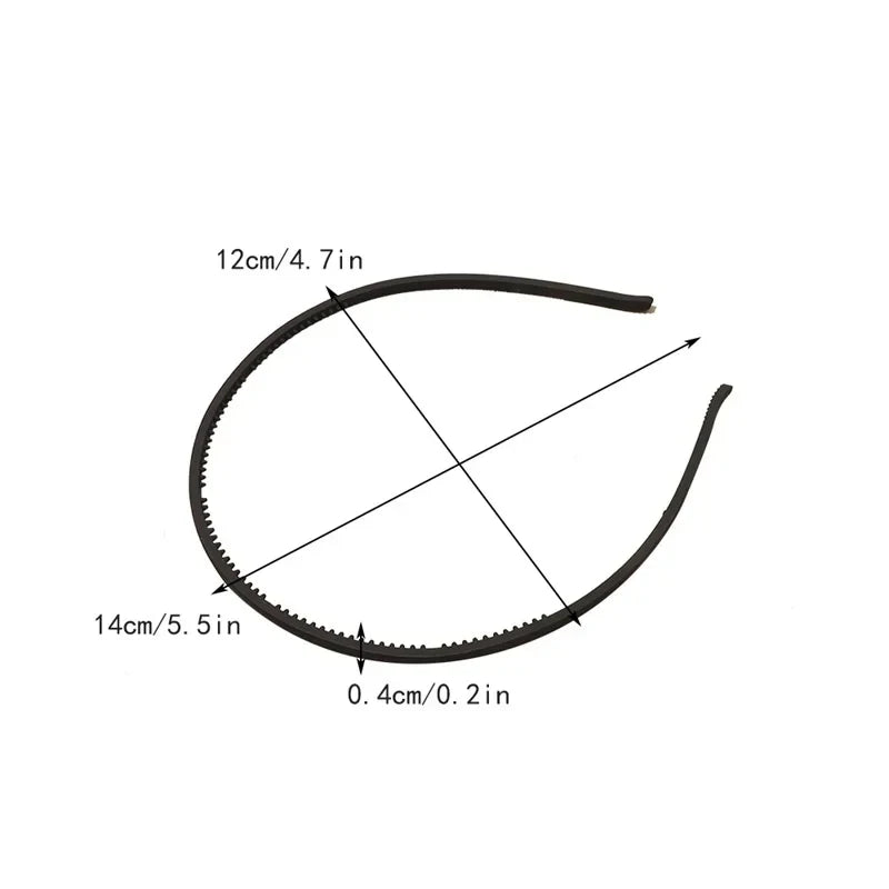 Elegant Non-Slip Toothed Hair Hoop – Thin Plastic Bezel Headband for Women & Girls