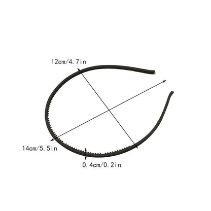 Elegant Non-Slip Toothed Hair Hoop – Thin Plastic Bezel Headband for Women & Girls