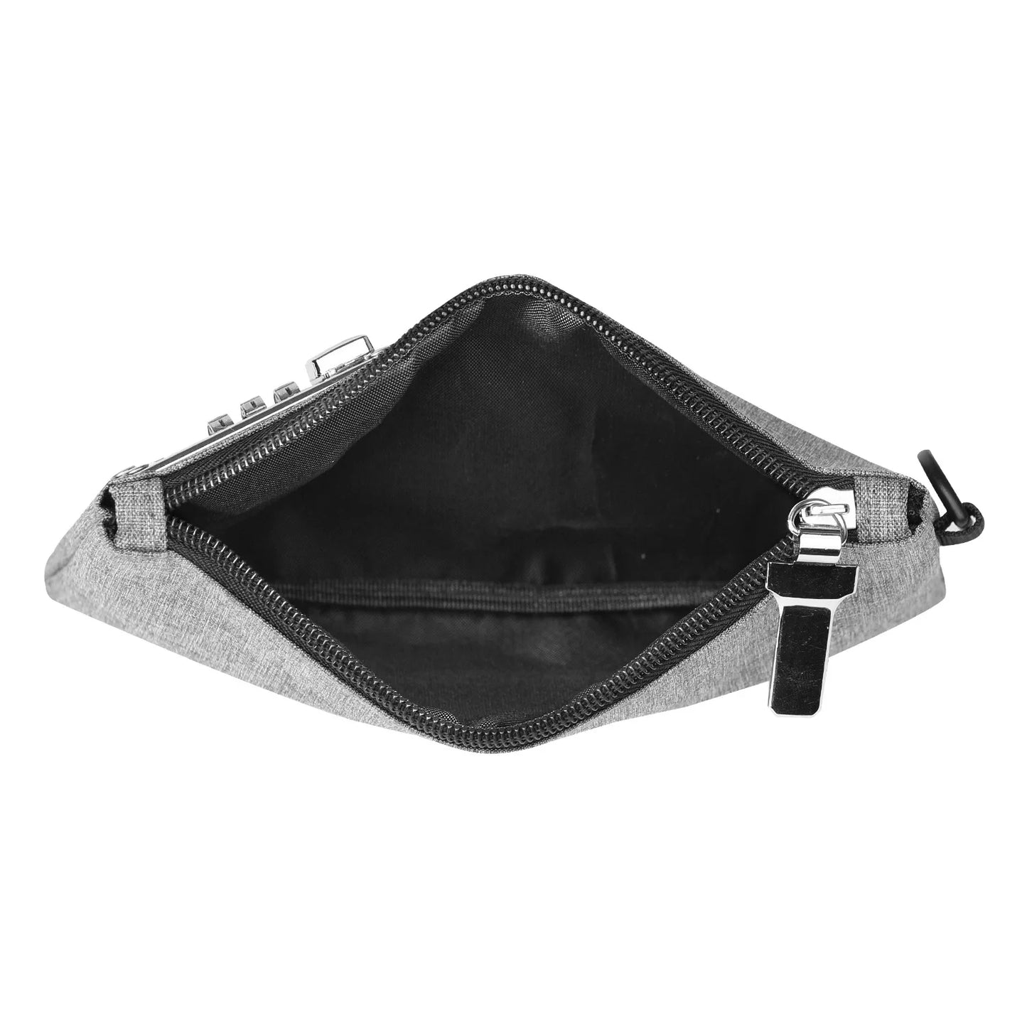 Lockable Money & Coin Bag – Men’s Cash, Card, and Passport Holder Clutch with Secure Lock