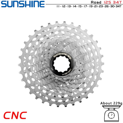 GOLDIX Ultralight CNC Road Bike Cassette — 11/12-Speed 28T-36T Sprocket for SHIMANO HG, K7 11S/12S