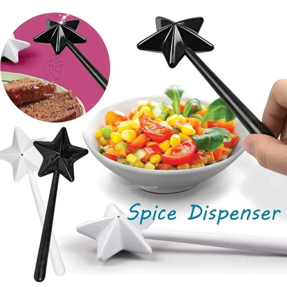 Magical Star Wand Salt & Pepper Shakers - Portable and Refillable Seasoning Dispenser Set for Kitchen, Dining, and BBQ