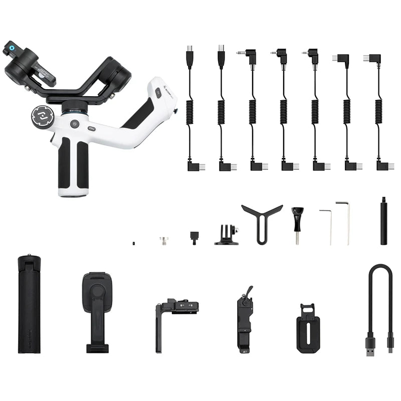 FeiyuTech SCORP Mini 2 Kit - 3-Axis Handheld Gimbal for Mirrorless Camera, Action Cam, Smartphone with AI Tracker, 1.2kg Load Capacity