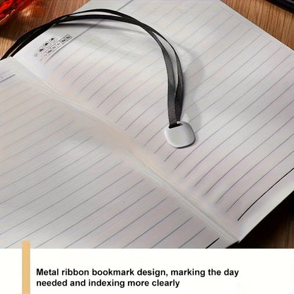 A5 Faux Leather Notebook - 100 Sheets Premium Paper Journal for Office, Business & Meetings