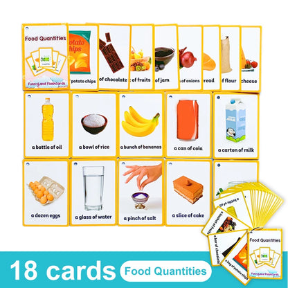 Kids English Vocabulary Flashcards - 26 Themes Fruits Animals Vehicles & Learning Activity Cards