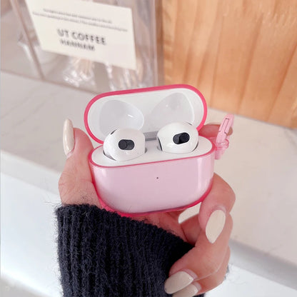 Fluorescent Candy Color Earphone Cover for Apple AirPods 1/2/3/4 & Pro 3 — Crystal Clear Soft TPU Transparent Protective Case