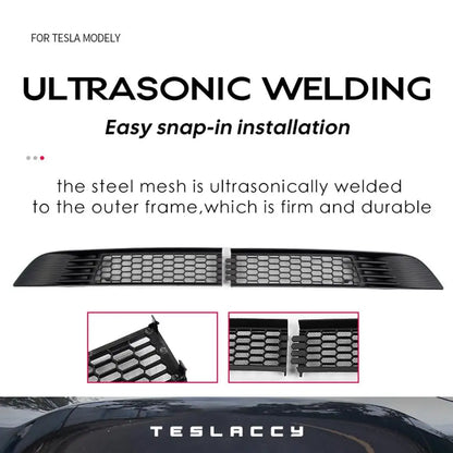 Front Grill Guard Mesh Inserts for Tesla Model Y 2021-2024 – Air Inlet Vent Cover & Bumper Filter Accessories