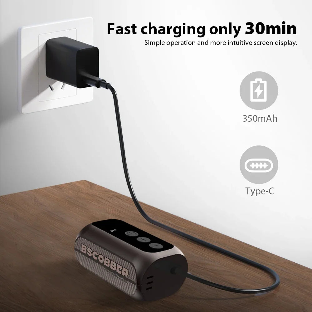 BSCOBBER A5mini Portable Air Pump - Rechargeable Wireless Bicycle Tire Inflator, 100 PSI High-Pressure