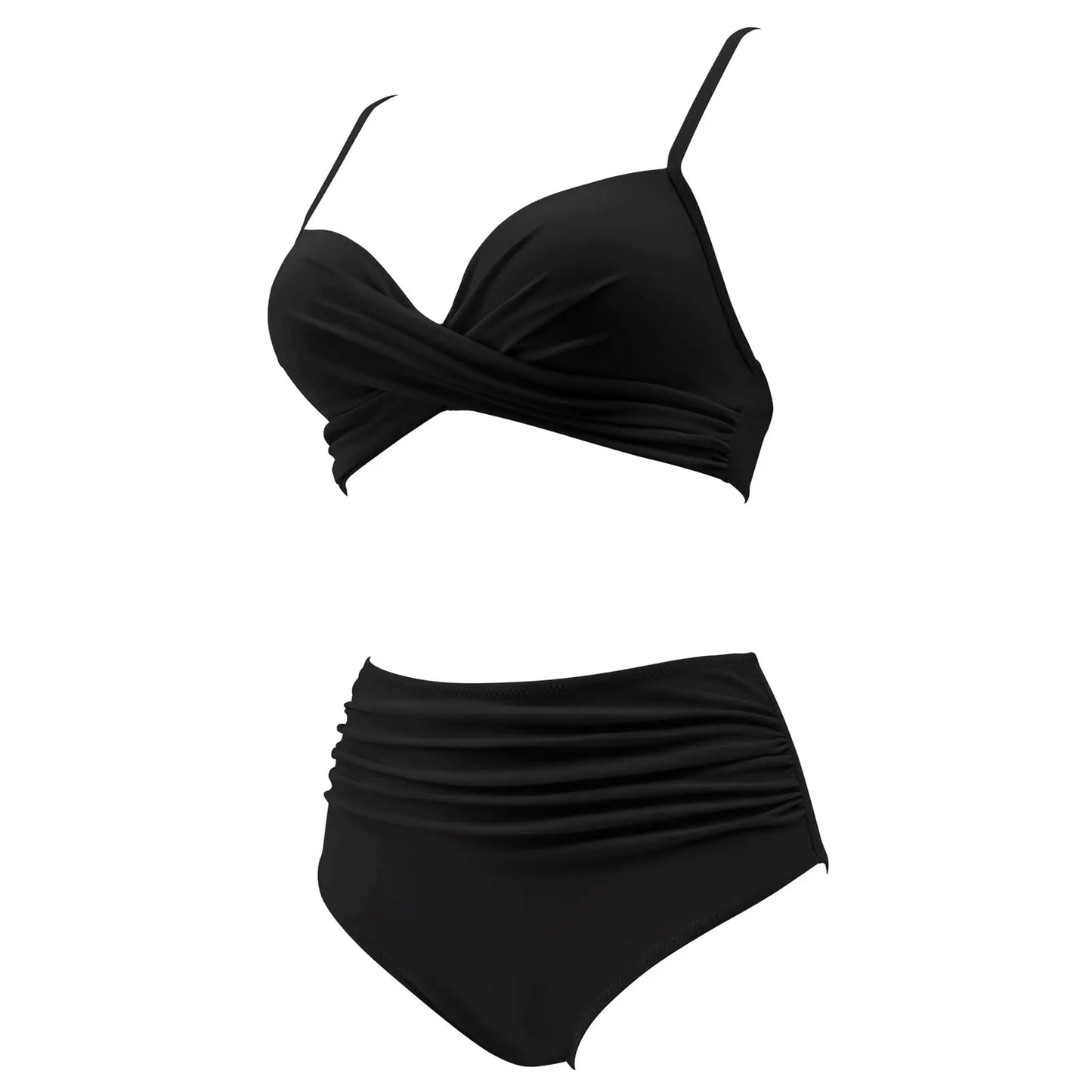 Vintage High Waist Bikini Set 2025 – Women’s Push-Up Printed Swimwear Summer Beach Bathing Suit
