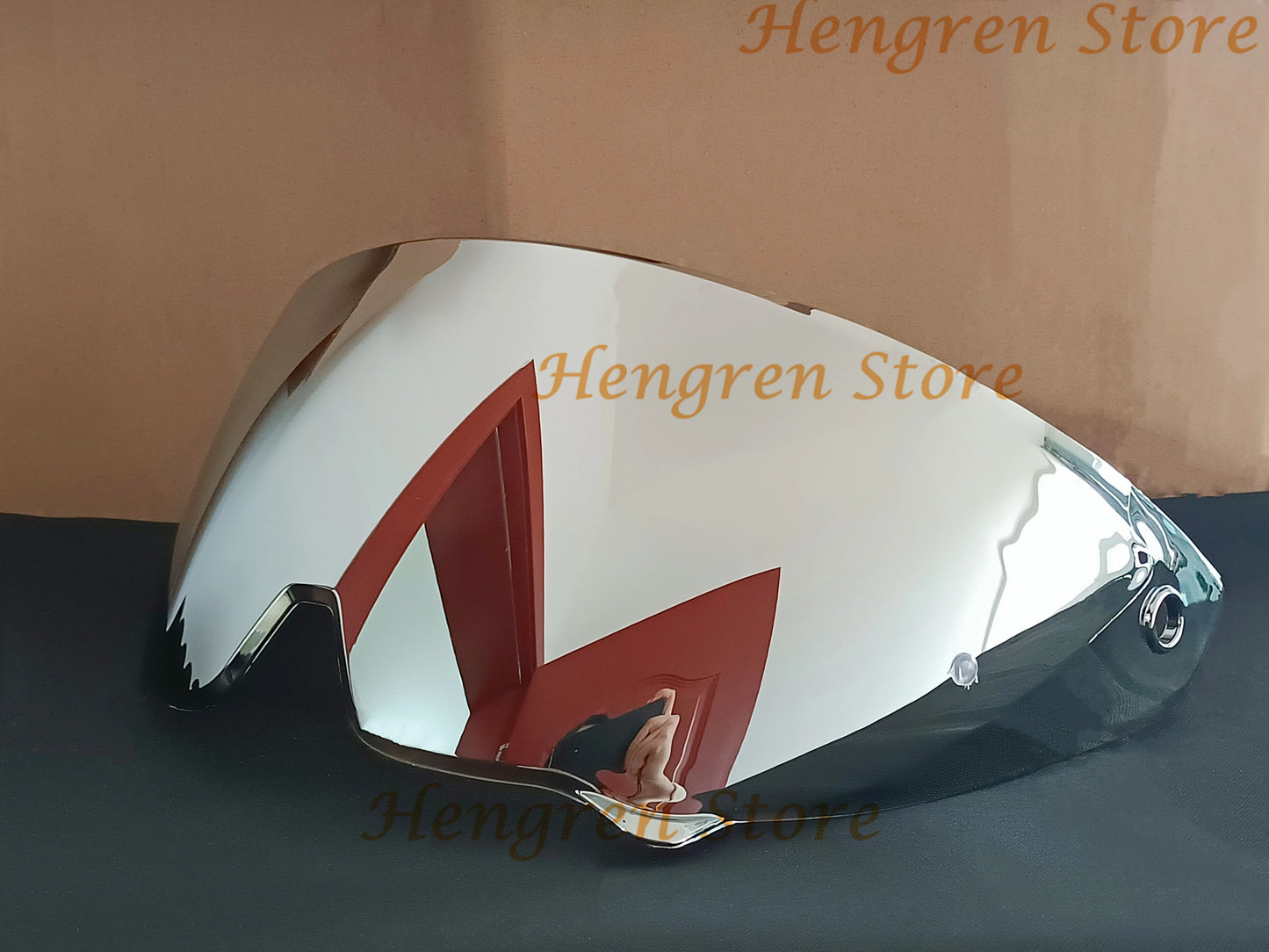 Helmet Visor Lens for RUROC ATLAS 3.0/4.0 – Plating Silver & Red Motorcycle Helmet Shield Replacement Goggles