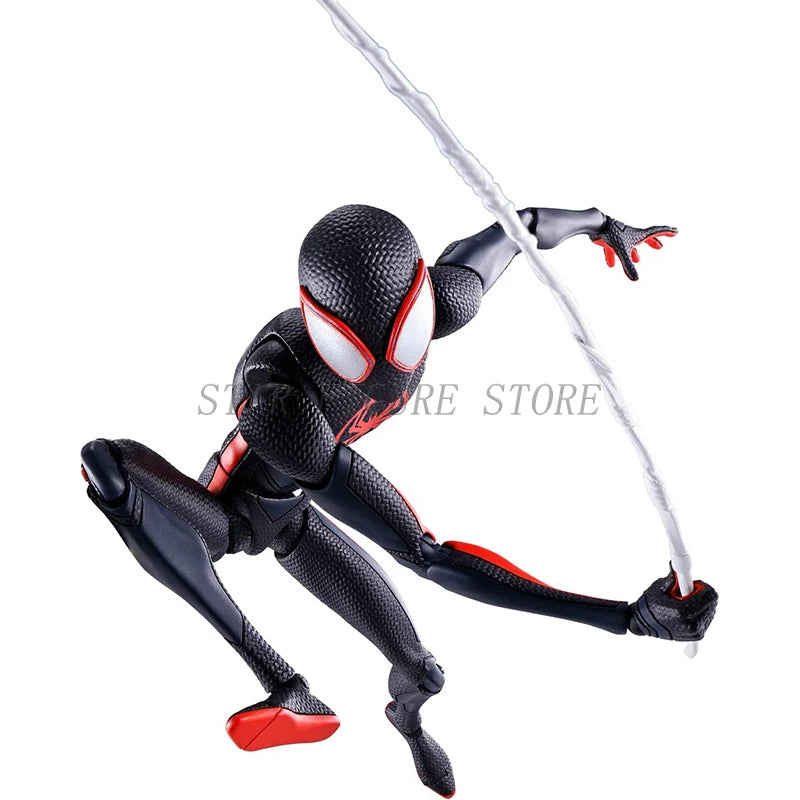 SHF Spider-Man Across the Spider-Verse Miles Morales Figure — 15cm PVC Marvel Collectible Action Toy