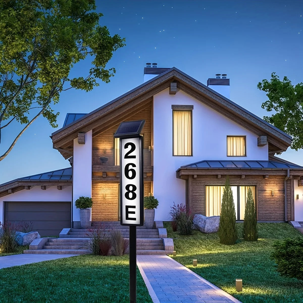 Solar Door Sign Lights - Automatic Outdoor Address & Mailbox Lights for Homes and Commercial Areas