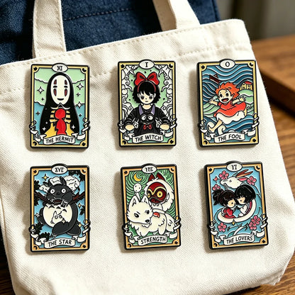 Anime Cat Enamel Brooch Set - 6pcs Cartoon Animal Pins for Backpacks, Fashion Accessories & Gifts