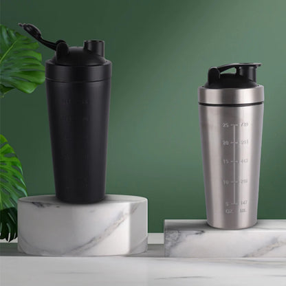 750ML Protein Shaker with Mixball - Leak-Proof Metal Magic