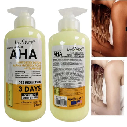 500ml Whitening Body Lotion with Hydroxy Acids, Vitamin C & E – Brightening & Skin Beautifying Smooth Care Cream