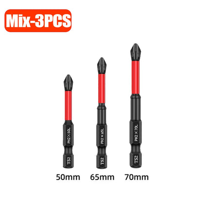 5–60PCS PH2 Magnetic Impact Driver Bit Set – Alloy Steel Cross Screwdriver Bits for Drill & Screw Driving Non-Slip Tool Kit