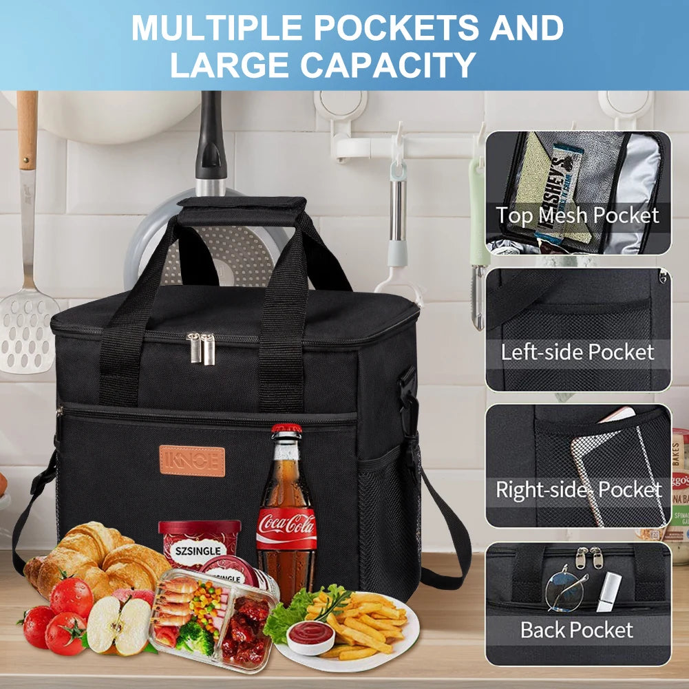 15L Collapsible Cooler Bag – Large Insulated Picnic Lunch Bag for Outdoor Travel, Camping, BBQ & Family Party