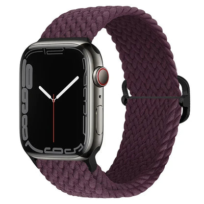 Braided Nylon Apple Watch Band – Adjustable Sport Strap Compatible with Ultra 2, Series 10/9/8/7/6/SE (40–49mm) Wrist Bracelet