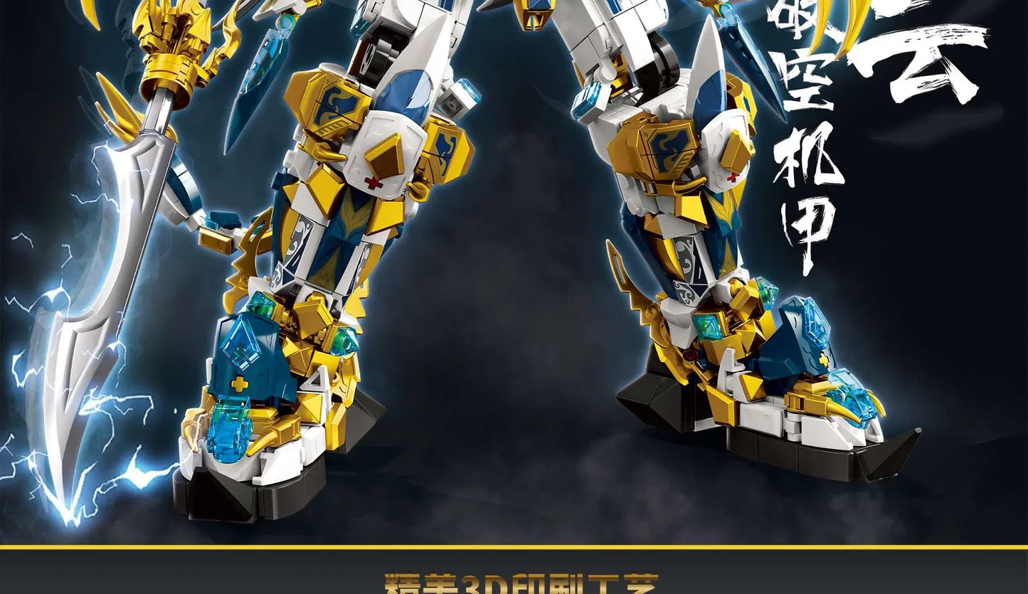 Mech WUKONG Monkey King Building Block Toy Set – ZHAOYUN Robot Hero DIY Bricks for Kids & Boys Gifts