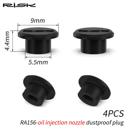 4PCS RISK Road Bike Disc Brake Bleed Nipple Caps – Dustproof Oil Nozzle Covers for Shimano R7170 / R8170 Bicycle Maintenance Parts