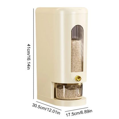 Rice Storage Container - 5/10KG Large Capacity Dry Food Dispenser Insect-Proof Kitchen Cereal Storage Box