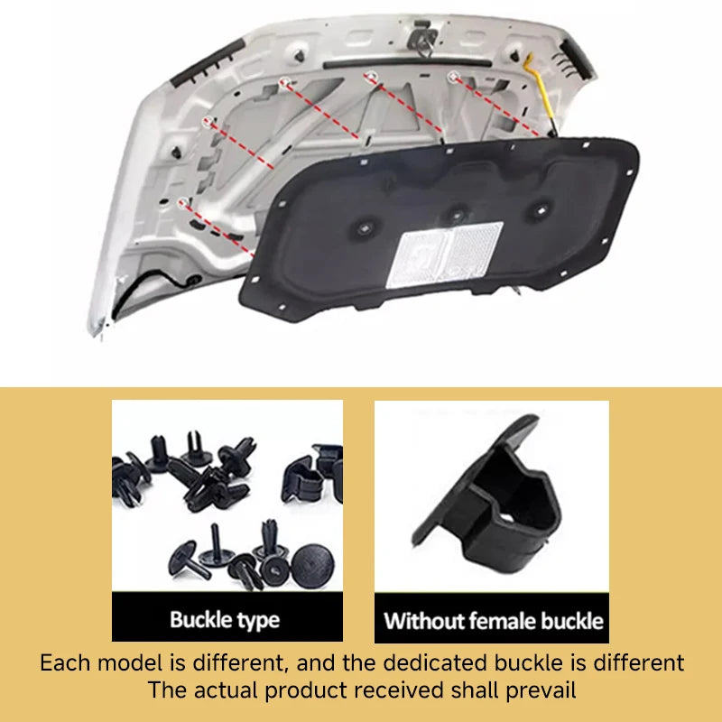 Toyota Camry XV40 Hood Insulation Pad - Engine Soundproof Cotton Cover for 2007–2011 Models