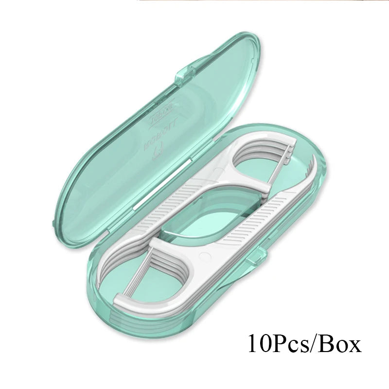 ELIJAH Portable Floss & Toothpick Storage Box – Tooth Cleaner Set with Storage Tube, Travel-Friendly Gift